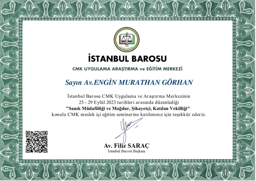 CMK sertifikası